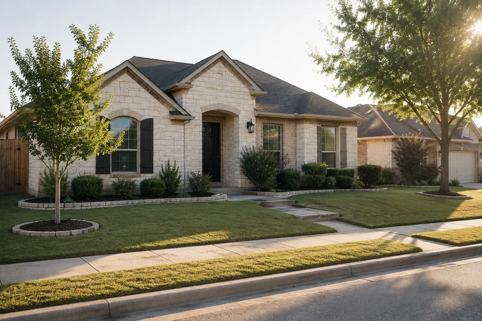 Texas limestone home in Austin, the kind of neighborhood Blank Canvas Cleaning serves